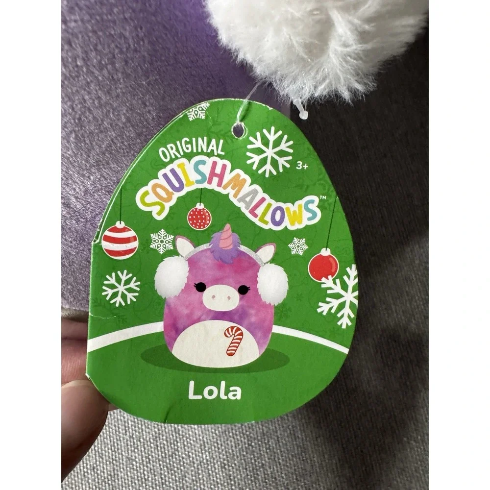 Original Squishmallows 2021 Lola The Skiing Holiday Unicorn